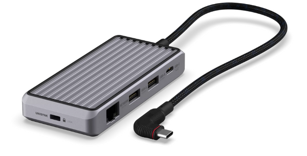 UNISYNK 8 Port USB-C Hub V2 4K60Hz 100W Grey 