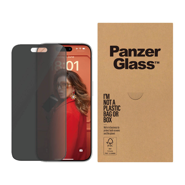 PanzerGlass Privacy Screen Protector iPhone 15 Pro