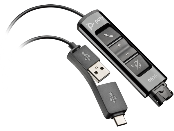 HP Poly DA85 USB to QD Black Adapter TAA