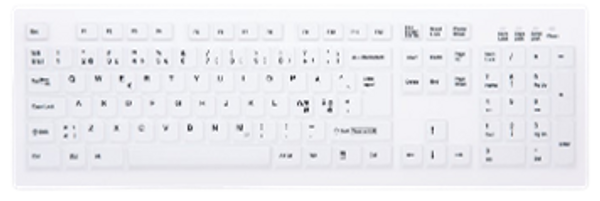 CHERRY AK-C8100F-FUS-W/NOR Keyboard, IP68, hvid