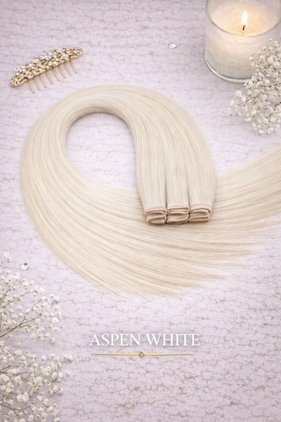Aspen White - Naked Weft Hair Extension