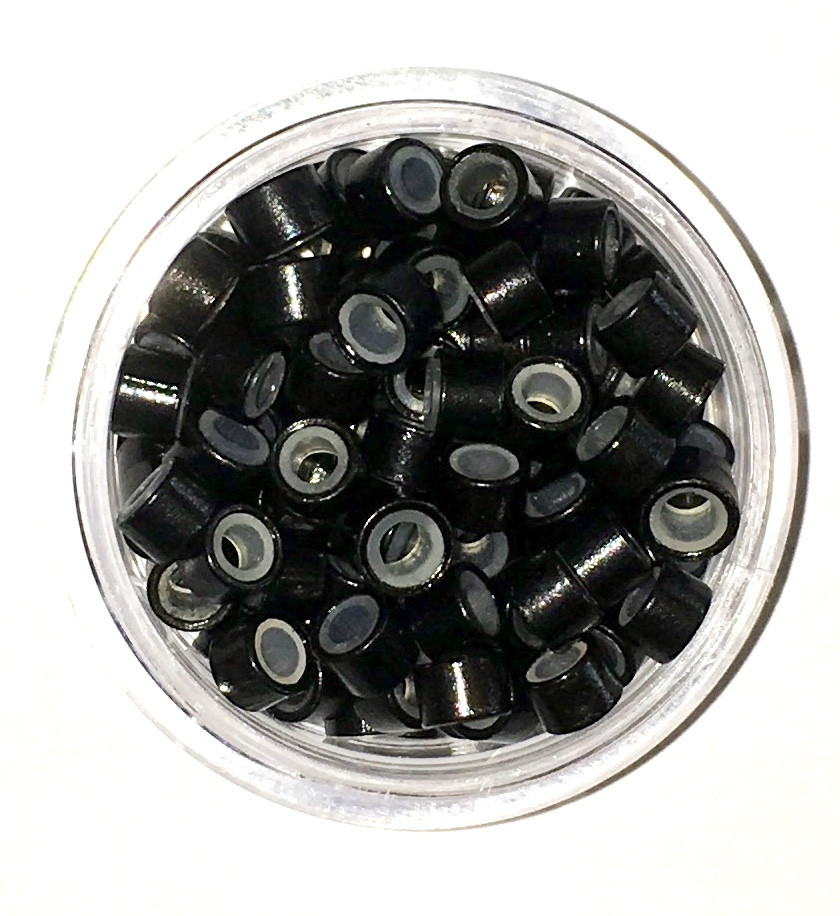 Silicone Lined- Black Micro Rings