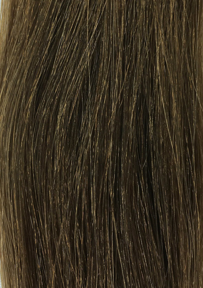 Color 4- Hand Tied HYBRID Weft Hair Extensions -18" in Length