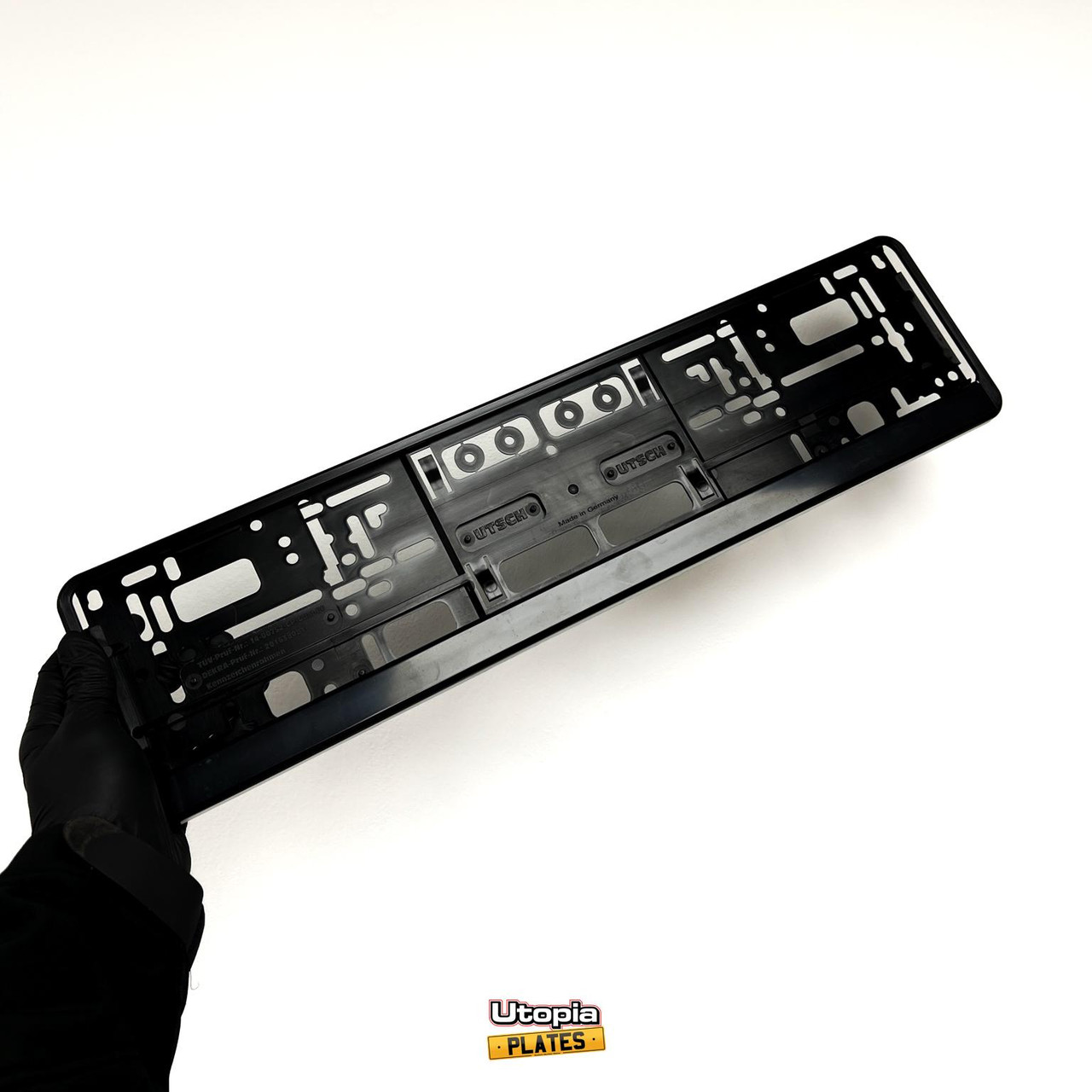 Black Number Plate Holder (UK 520×111) - German‑Made