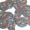 1.5" Sequins Petrifed Wood Pink Red Gold Gray Opaque