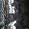 Sequin Trim 10mm Hematite Shiny Gray Metallic