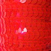 Sequin Trim 10mm Red Fluorescent Transparent See-Thru