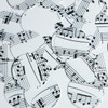 30mm Sequins Mozart Score Black White Opaque