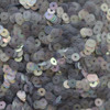 4mm Sequins Silver Gray Grey Semi Frost Rainbow