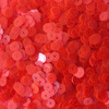 5mm Sequins Red Fluorescent Transparent See-Thru