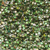 6mm Cup Sequins Green Rainbow Iris Metallic