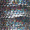 Sequin Trim 8mm Cup Black Galactic Night Hologram Glitter Sparkle Metallic