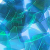 Fishscale Fin Sequin 1.5"  Aqua Blue Crystal Rainbow Iris