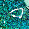 Fishscale Fin Sequin 1.5" Teal Turquoise Green Hologram Glitter Sparkle Metallic