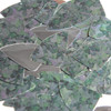 Fishscale Fin Sequin 1.5" Green Ivy Vine Leaf Silver Metallic