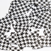 Fishscale Fin Sequin 1.5" Black White Houndstooth Pattern Opaque