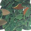 Navette Leaf Sequin 1.5" Green Burdock Dock Leaf Gold Metallic