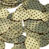 Navette Leaf Sequin 1.5" Black Polka Dot on Gold Metallic