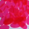 Oval Sequin 1.5" Pink Transparent See-Thru Fluorescent