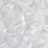 Oval Sequin 1.5" Crystal White Raw Silk Illusion