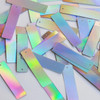 Sequin Skinny Rectangle 1.5" Silver Lazersheen Metallic