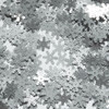 Snowflake Sequin 15mm Silver Matte Silk Frost