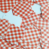 Square Diamond Sequin 1.5" Red White Gingham Plaid Checker Pattern Opaque