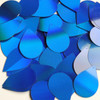 Teardrop Sequin 1.5" Blue Lazersheen Reflective Metallic