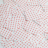 Fishscale Fin Sequin 1.5" Red Polka Dot on White Opaque