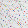 Fishscale Fin Sequin 1.5" Multicolor Polka Dot on White Opaque