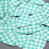 Fishscale Fin Sequin 1.5" Teal Silver Houndstooth Pattern Metallic