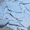 Fishscale Fin Sequin 1.5" Blue Silver Chevron Zig Zag Pattern Metallic