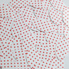 Navette Leaf Sequin 1.5" Red Polka Dot on White Opaque