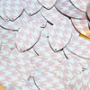 Navette Leaf Sequin 1.5" Pink Silver Houndstooth Pattern Metallic