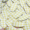 Oval Sequin 1.5" Yellow Silver Houndstooth Pattern Metallic