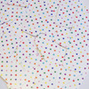 Rectangle Sequin 1.5" Multicolor Polka Dot on White Opaque