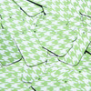 Rectangle Sequin 1.5" Lime Green Silver Houndstooth Pattern Metallic