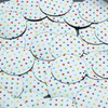 Round Sequin 30mm Multicolor Polka Dot on Silver Metallic