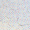 Round Sequin 30mm Multicolor Polka Dot on White Opaque