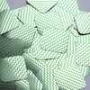 Square Diamond Sequin 1.5" Green Silver Chevron Zig Zag Pattern Metallic
