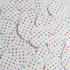 Teardrop Sequin 1.5" Multicolor Polka Dot on White Opaque