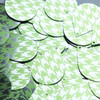 Teardrop Sequin 1.5" Lime Green Silver Houndstooth Pattern Metallic
