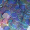20mm Sequins Center Hole Light Blue Crystal Rainbow Iris Iridescent
