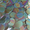 20mm Sequins Center Hole Silver Metallic Rainbow Iris Iridescent