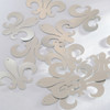 Fleur De Lis Sequin 1.25" Silver Metallic