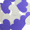 Heart Sequin 35mm Purple Silver Metallic