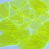 Fishscale Vinyl Shape 1.5" Yellow Go Go Fluorescent Edge Glow