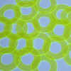 Donut Ring Vinyl Shape 1.5" Yellow Go Go Fluorescent Edge Glow