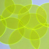 Round Vinyl Shape 70mm Yellow Go Go Fluorescent Edge Glow