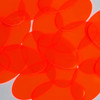 Oval Vinyl Shape 2" Orange Go Go Fluorescent Edge Glow